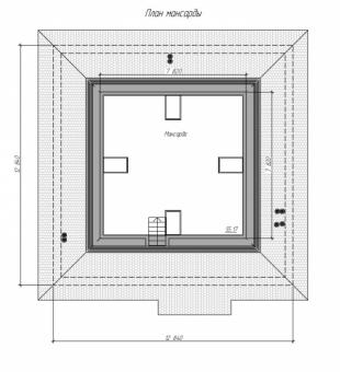 Проект лаконичного одноэтажного дома с мансардой